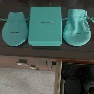Tiffany box and 2 small jewelry bags